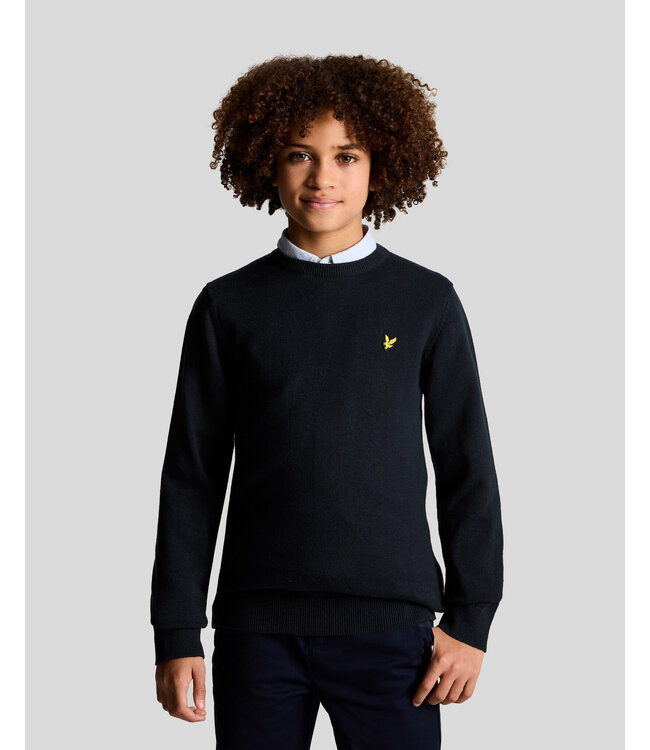 Lyle & Scott winter sweater jongens - donker navy blauw