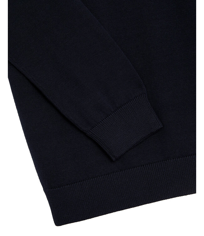 Lyle & Scott winter sweater jongens - donker navy blauw - 1/4 rits