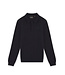 Lyle & Scott winter polo shirt jongens - donker navy blauw - longsleeve, gebreid