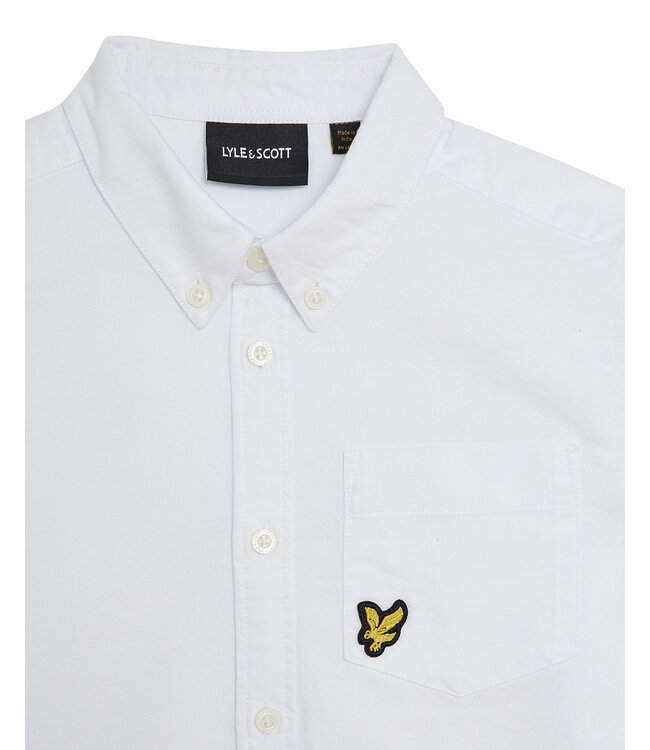 Lyle & Scott winter oxford shirt jongens - wit