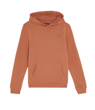 Lyle & Scott winter hoodie jongens - bruin, oranje