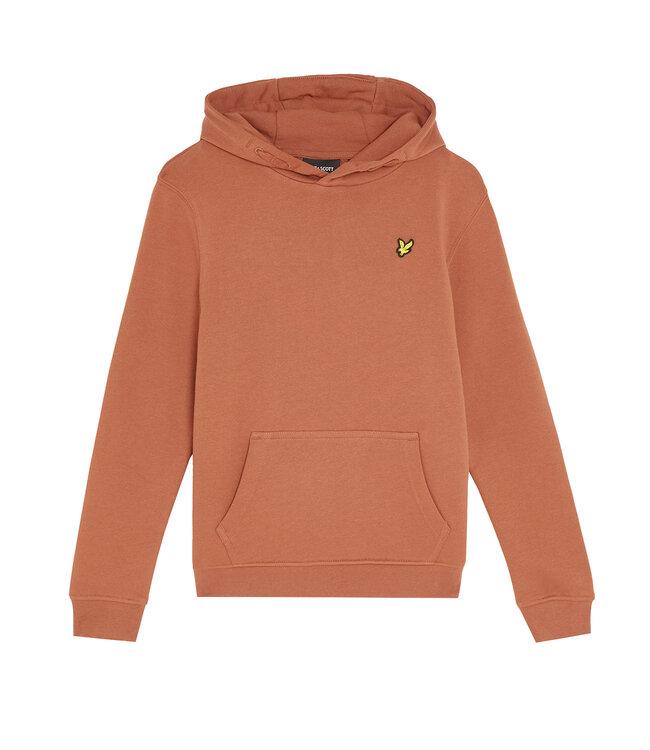 Lyle & Scott winter hoodie jongens - bruin, oranje