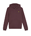 Lyle & Scott winter hoodie jongens - rood - brush
