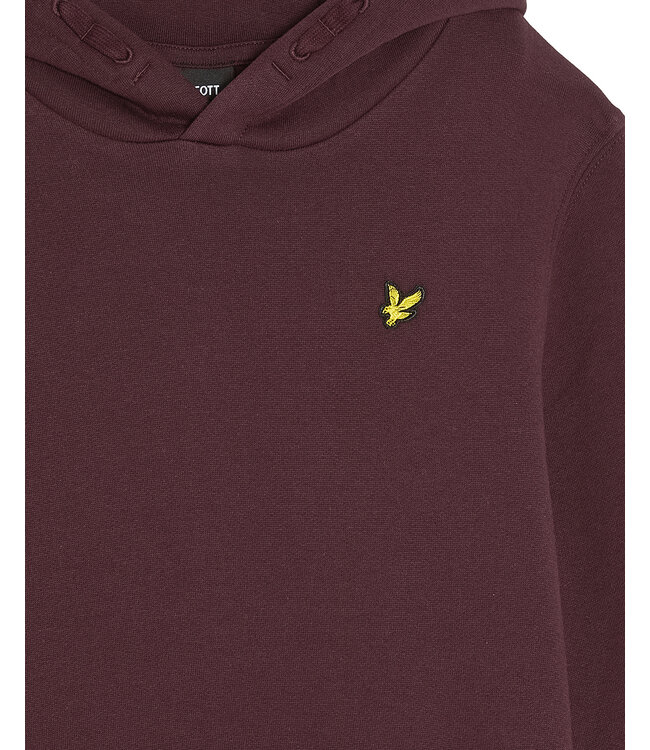 Lyle & Scott winter hoodie jongens - rood - brush