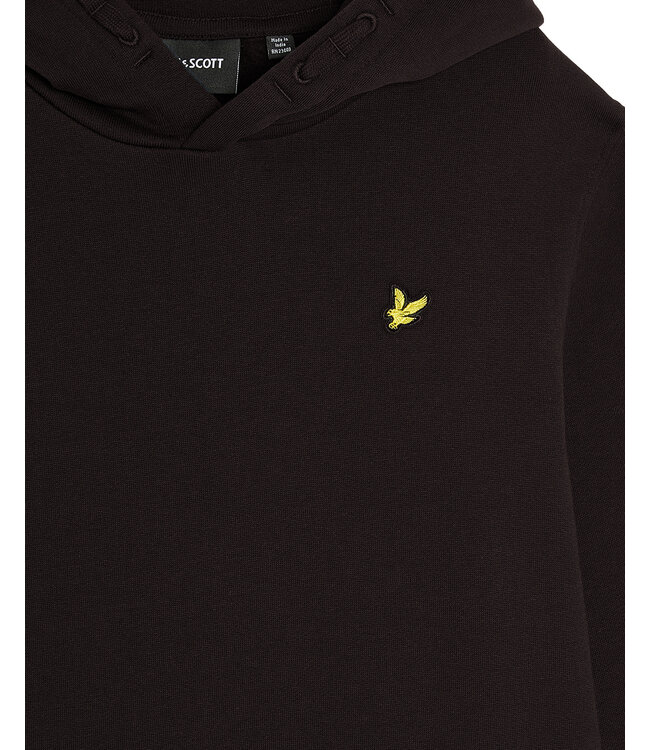 Lyle & Scott winter hoodie jongens - zwart - brush