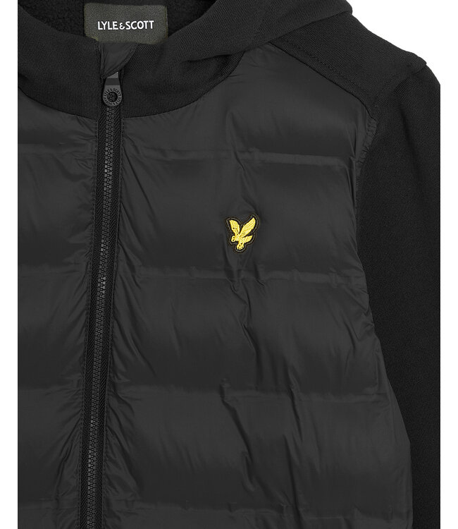 Lyle & Scott winter hybrid hoodie jongens - zwart