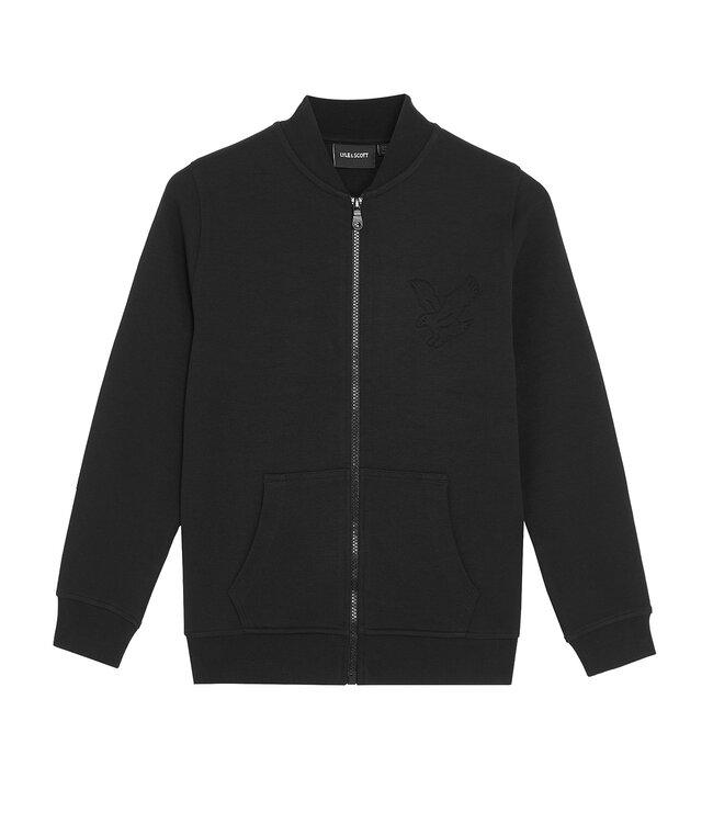 Lyle & Scott winter track jacket jongens - zwart - geborduurd