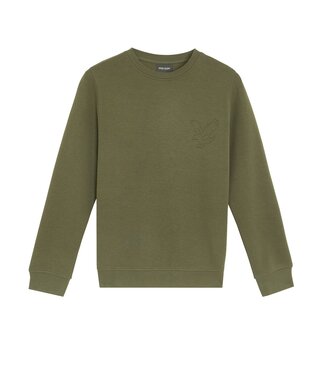 Lyle & Scott winter sweater jongens - donker groen - geborduurd