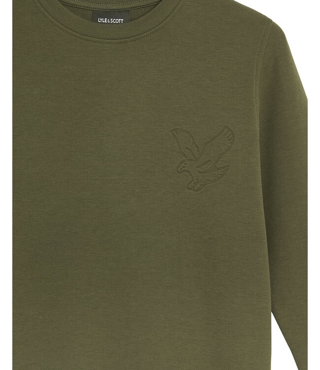 Lyle & Scott winter sweater jongens - donker groen - geborduurd