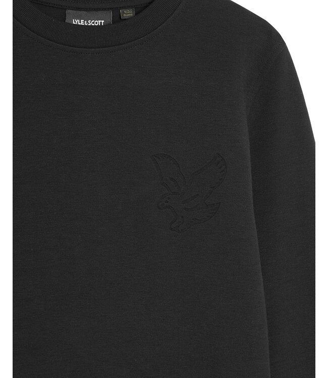 Lyle & Scott winter sweater jongens - zwart - geborduurd