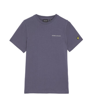 Lyle & Scott winter t-shirt jongens - donker blauw - geborduurd