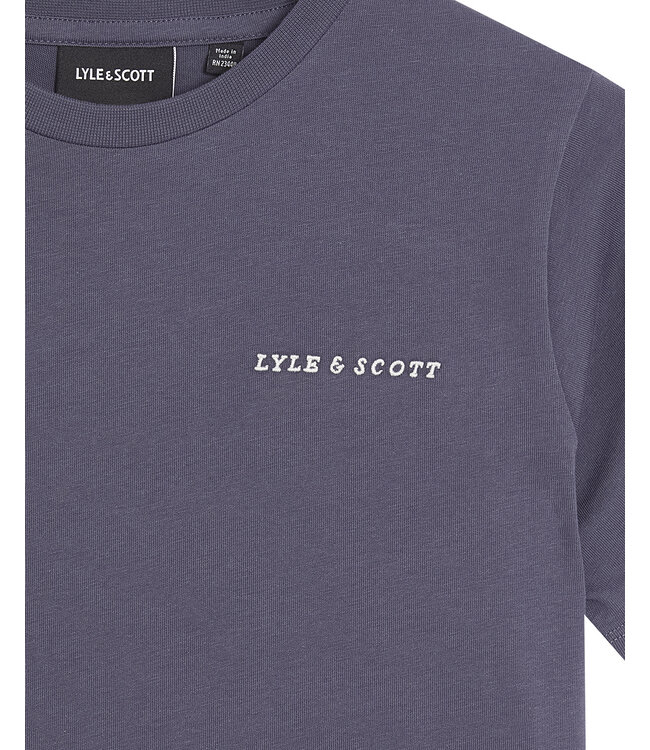 Lyle & Scott winter t-shirt jongens - donker blauw - geborduurd