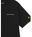 Lyle & Scott winter t-shirt jongens - zwart - geborduurd