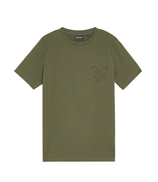 Lyle & Scott winter t-shirt jongens - donker groen - gebroduurd
