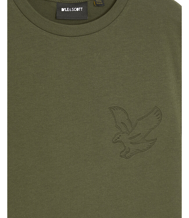 Lyle & Scott winter t-shirt jongens - donker groen - gebroduurd