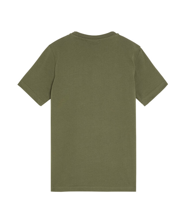 Lyle & Scott winter t-shirt jongens - donker groen - gebroduurd