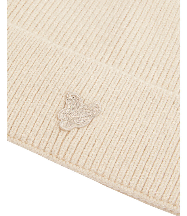 Lyle & Scott winter muts jongens - beige - Tonal Eagle