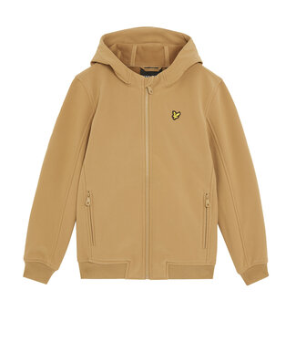 Lyle & Scott winter softshell jas jongens - bruin - capuchon