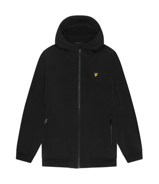 Lyle & Scott winter softshell jas jongens - zwart - capuchon