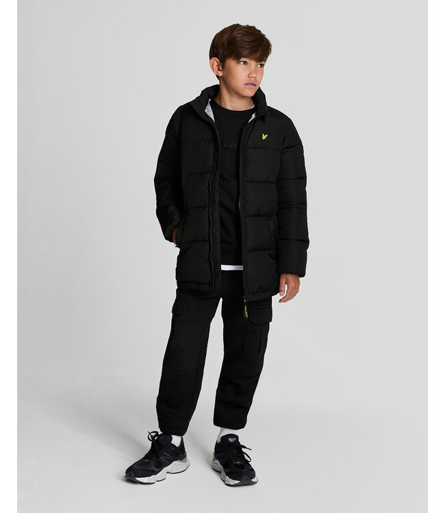 Lyle & Scott winter winterjas jongens - zwart - puffer, gewatteerd