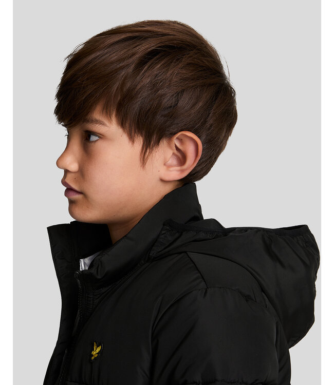 Lyle & Scott winter winterjas jongens - zwart - puffer, gewatteerd