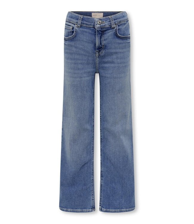 Kids ONLY winter jeansbroek meisjes - blauw - KogMadison - wide leg fit