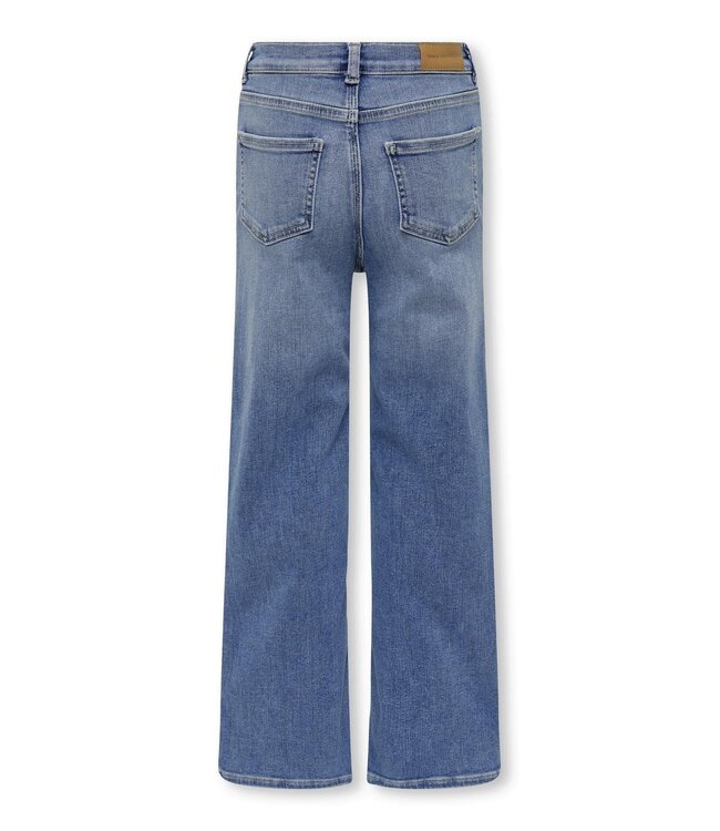 Kids ONLY winter jeansbroek meisjes - blauw - KogMadison - wide leg fit