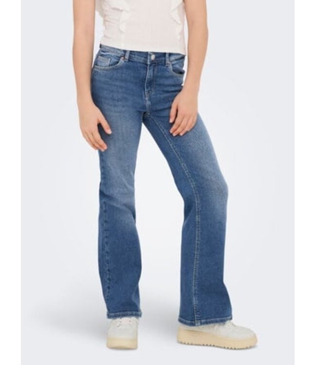 Kids ONLY winter jeansbroek meisjes - blauw - KogJuicy - flared fit