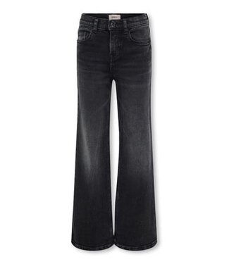 Kids ONLY winter jeansbroek meisjes - zwart - KogJuicy - wide leg fit