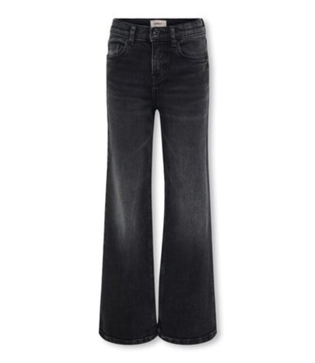 Kids ONLY winter jeansbroek meisjes - zwart - KogJuicy - wide leg fit