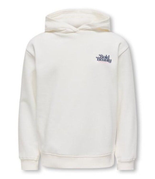 Kids ONLY winter hoodie meisjes - wit - KogHollylife - loose fit