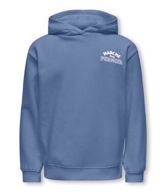 Kids ONLY winter hoodie meisjes - blauw - KogHollylife - loose fit