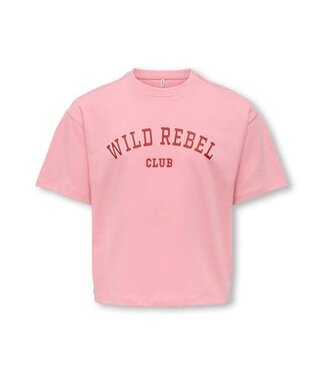 Kids ONLY winter top meisjes - roze - KogJasmine - box fit, korte mouw