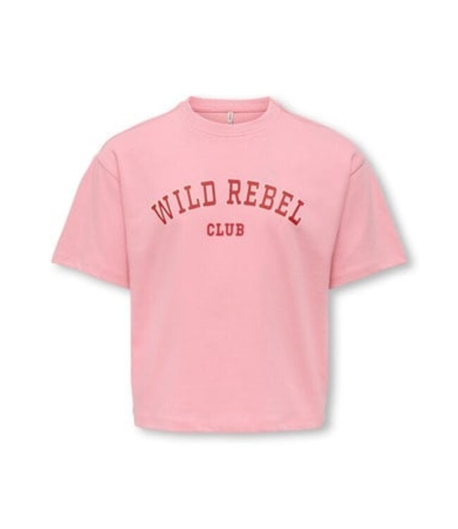 Kids ONLY winter top meisjes - roze - KogJasmine - box fit, korte mouw