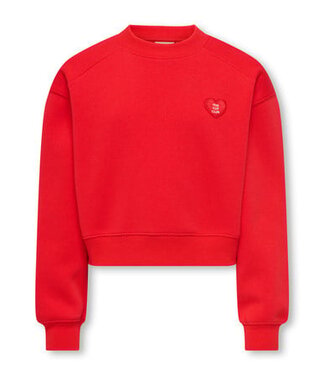 Kids ONLY winter sweater meisjes - rood - KogEvelisa - cropped fit