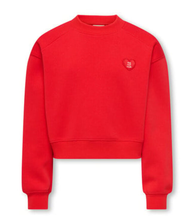 Kids ONLY winter sweater meisjes - rood - KogEvelisa - cropped fit