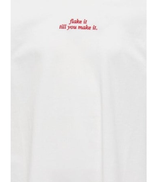 Kids ONLY winter t-shirt meisjes - wit - KogBabette - loose fit, korte mouw