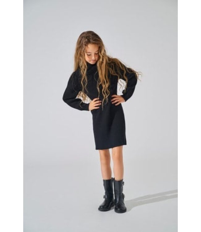 Kids ONLY winter jurk meisjes - zwart - KogKatia - comfort fit, gebreid