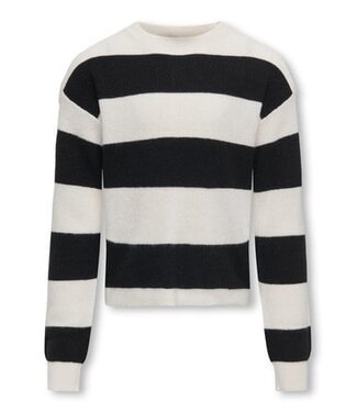 Kids ONLY winter sweater meisjes - wit - KogFranca - loose fit, gebreid