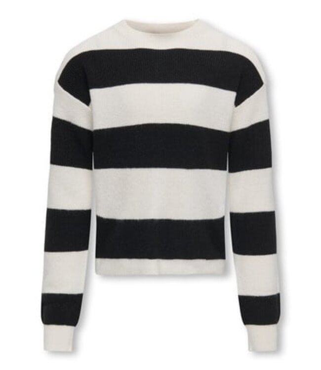 Kids ONLY winter sweater meisjes - wit - KogFranca - loose fit, gebreid