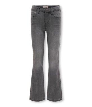 Kids ONLY winter jeansbroek meisjes - grijs - KogRoyal - flared fit