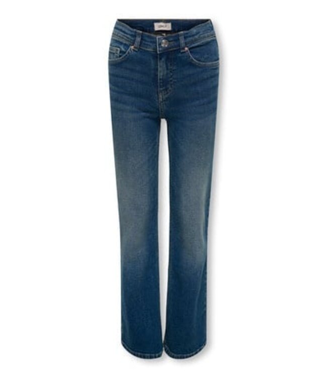 Kids ONLY winter jeansbroek meisjes - blauw - KogJuicy - wide leg fit