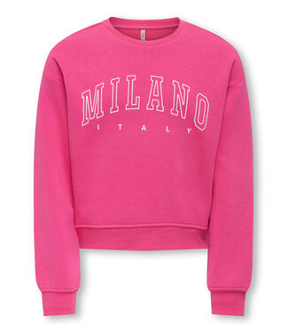Kids ONLY winter sweater meisjes - roze - KogSweat - loose fit