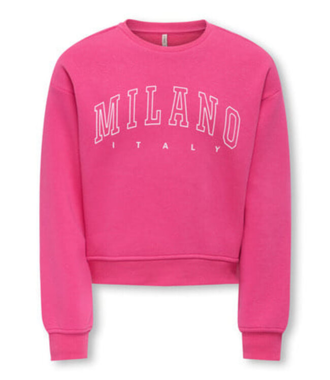 Kids ONLY winter sweater meisjes - roze - KogSweat - loose fit