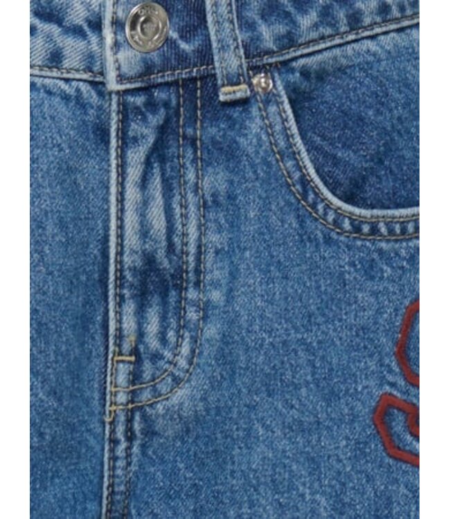 Kids ONLY winter jeansbroek meisjes - blauw - KogJuicy - wide leg fit