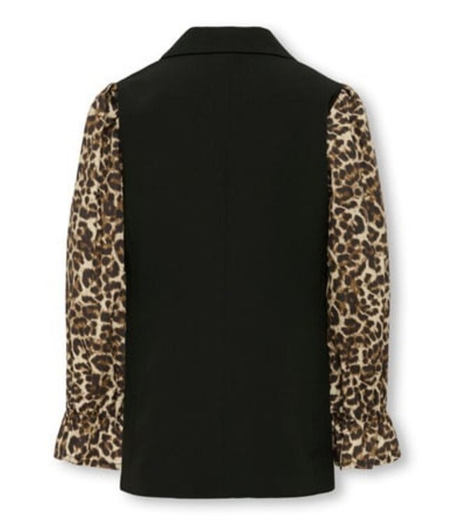 Kids ONLY winter blazer meisjes - zwart - KogKira - oversize fit