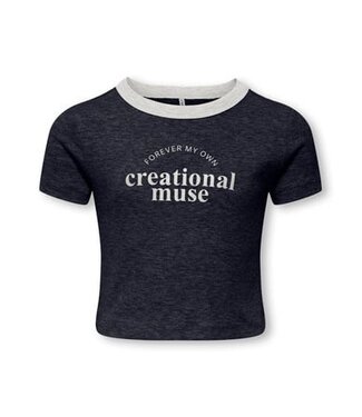 Kids ONLY winter top meisjes - blauw - KogVasity - tight fit, korte mouw