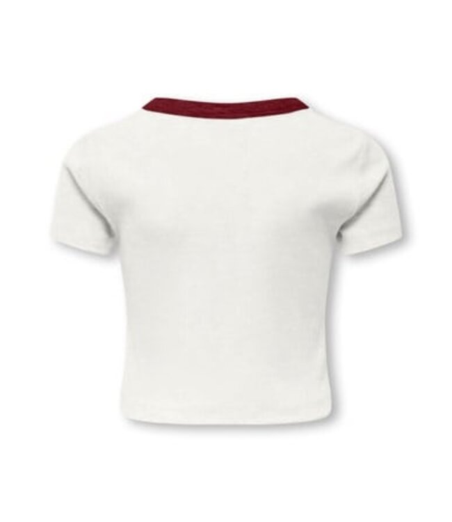 Kids ONLY winter top meisjes - wit - KogVasity - tight fit, korte mouw