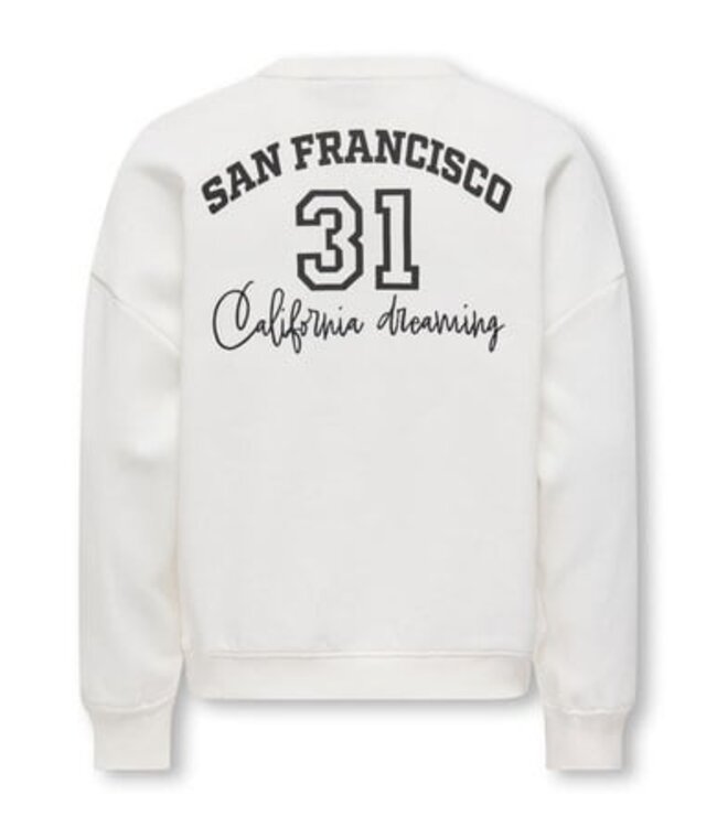 Kids ONLY winter sweater meisjes - wit - KogBila - oversize fit