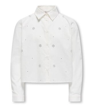 Kids ONLY winter t-shirt meisjes - wit - KogClara - oversize fit